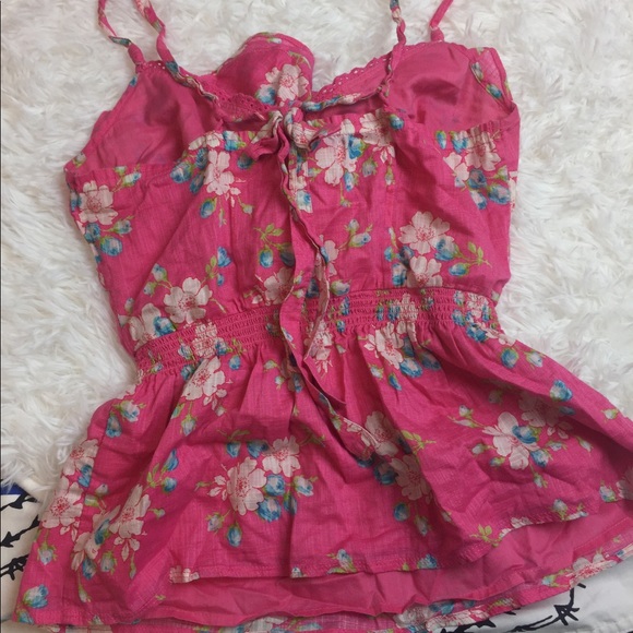 Hollister blouse pink flower - Picture 5 of 7